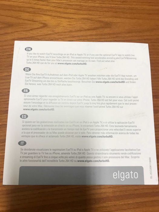 Encoder de video elgato turbo.264 HD