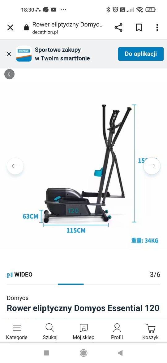 Rower eliptyczny Domyos Essential 120 orbitrek