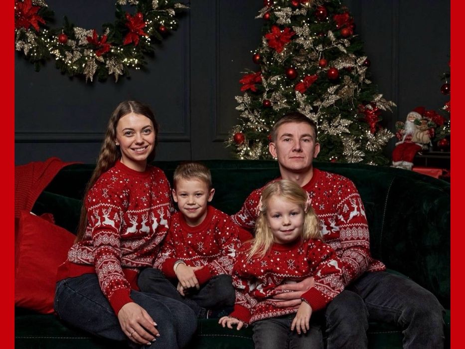 Новорічні парні вовняні светри, різні кольори