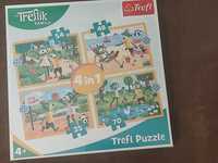 Puzzle Trefl 4w1 Trefliki na wakacjach