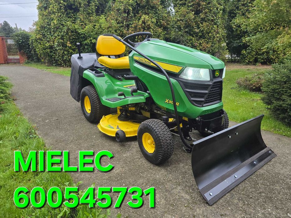 Traktorek kosiarka John Deere X305R 20KM Kawasaki Oryginał Stan + PŁUG