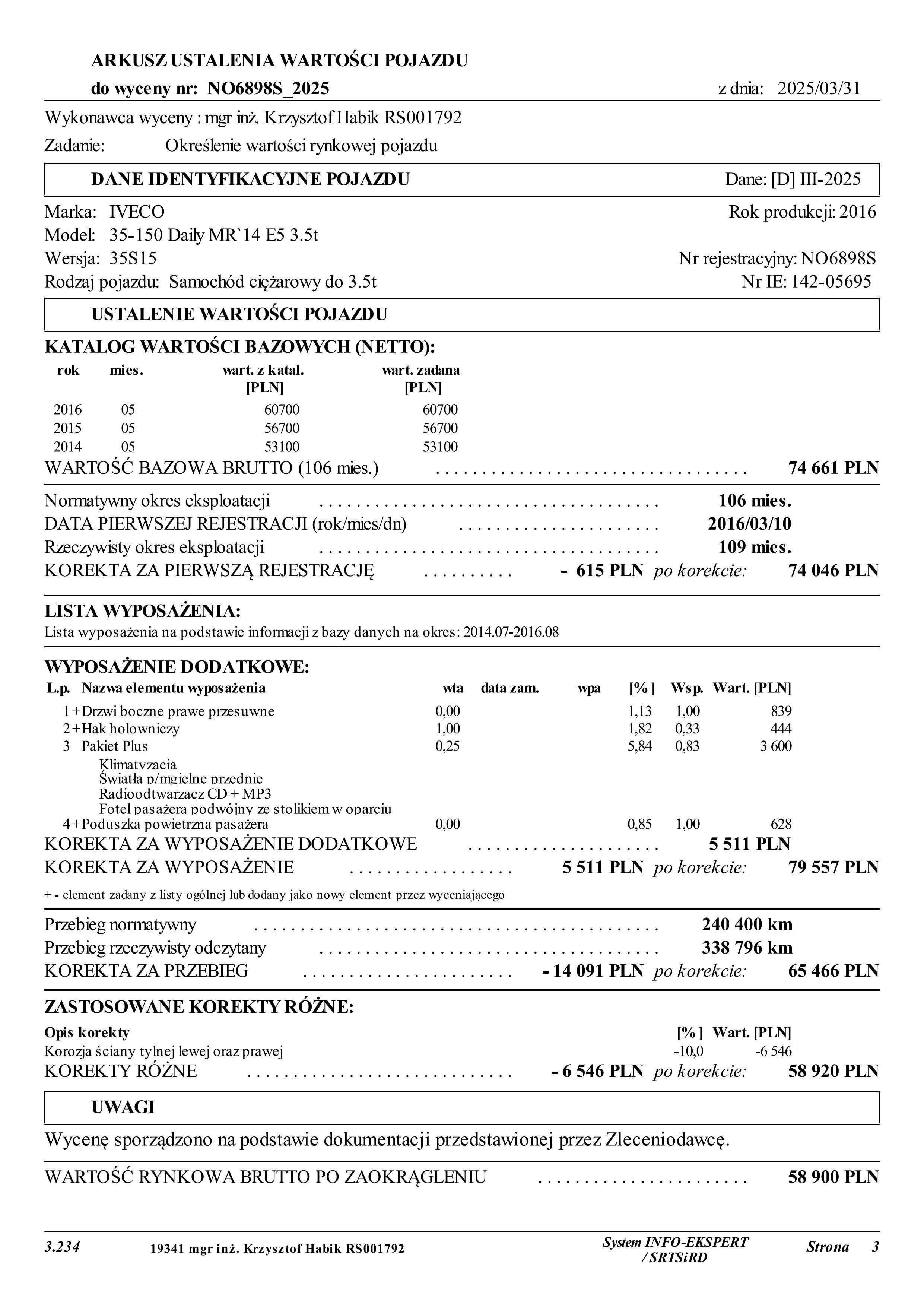 IVECO DAILY 35S15 2016