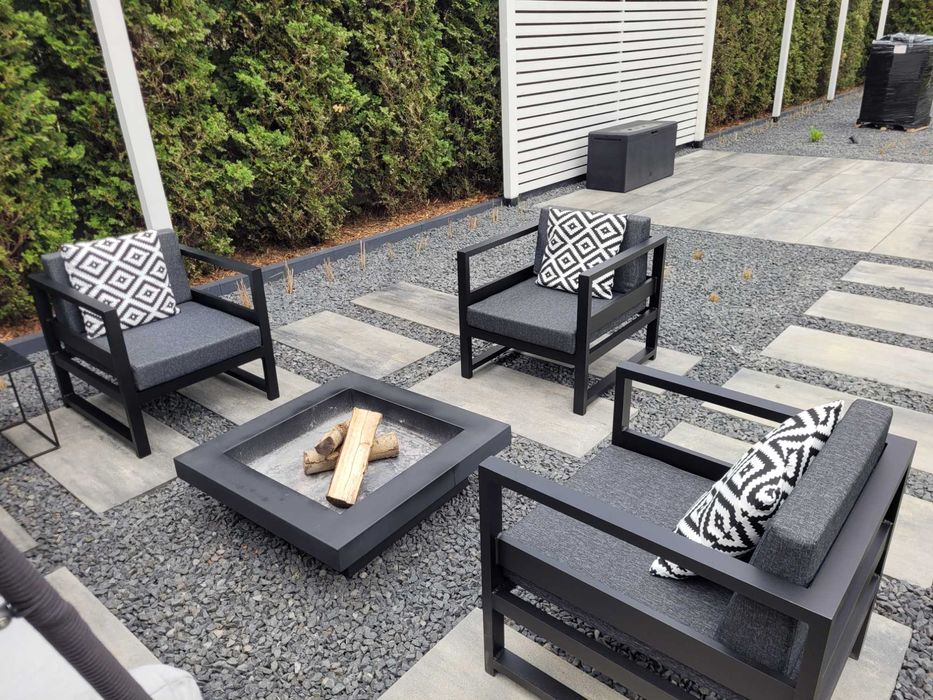 Meble aluminiowe na taras ogród zimowy na wymiar narożnik materiał UV