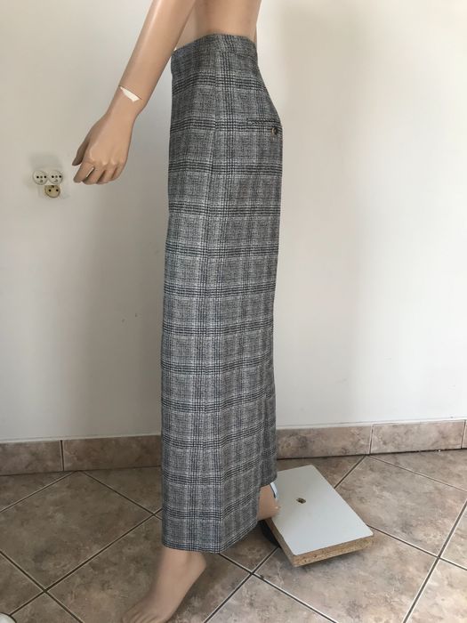 Isabel Marant spodnie kuloty pepitka szeroka nogawka S