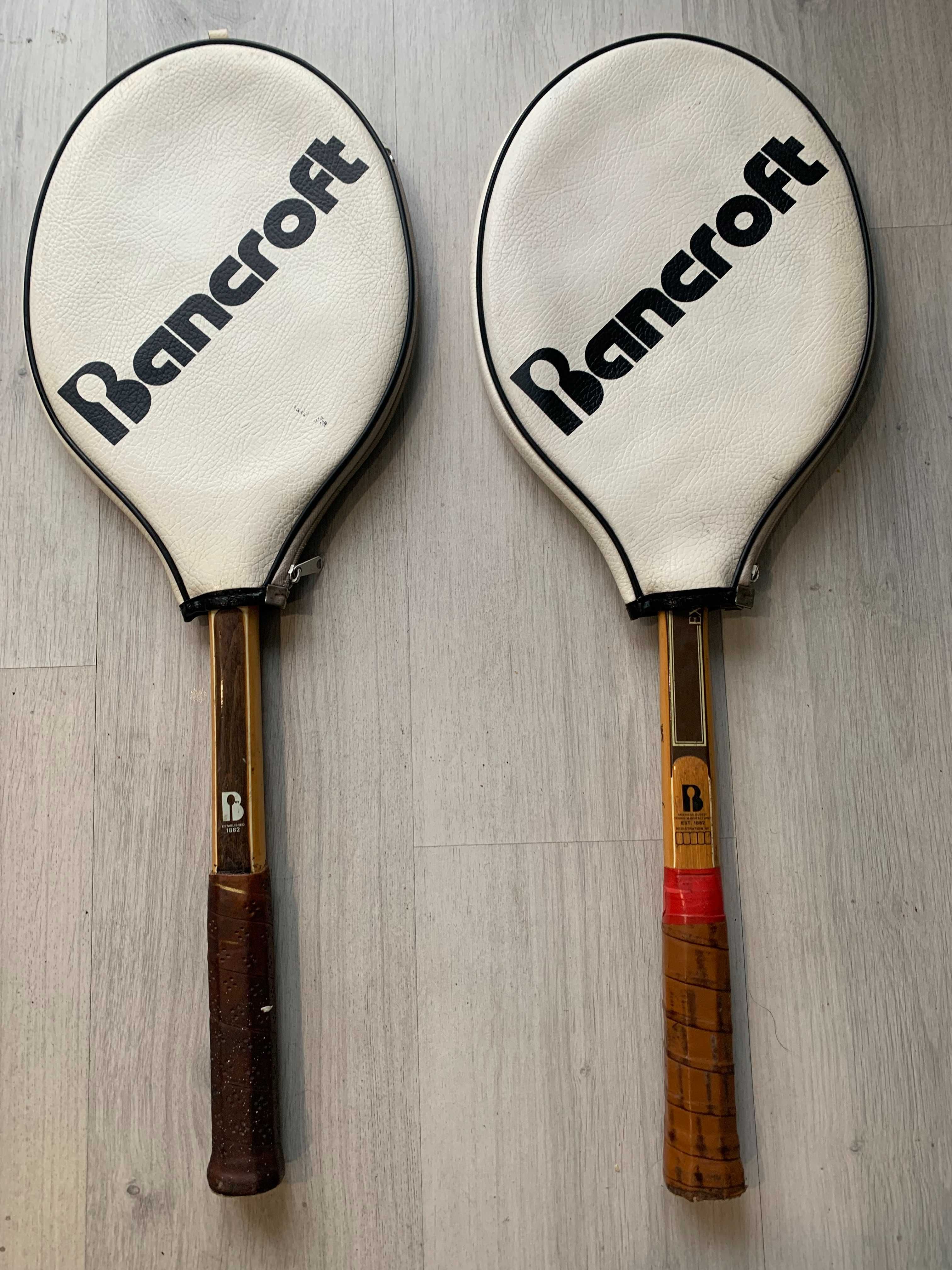 Bancroft - oryginalne rakiety tenisowe z 1987 r. z pokrowcami - 2 szt.