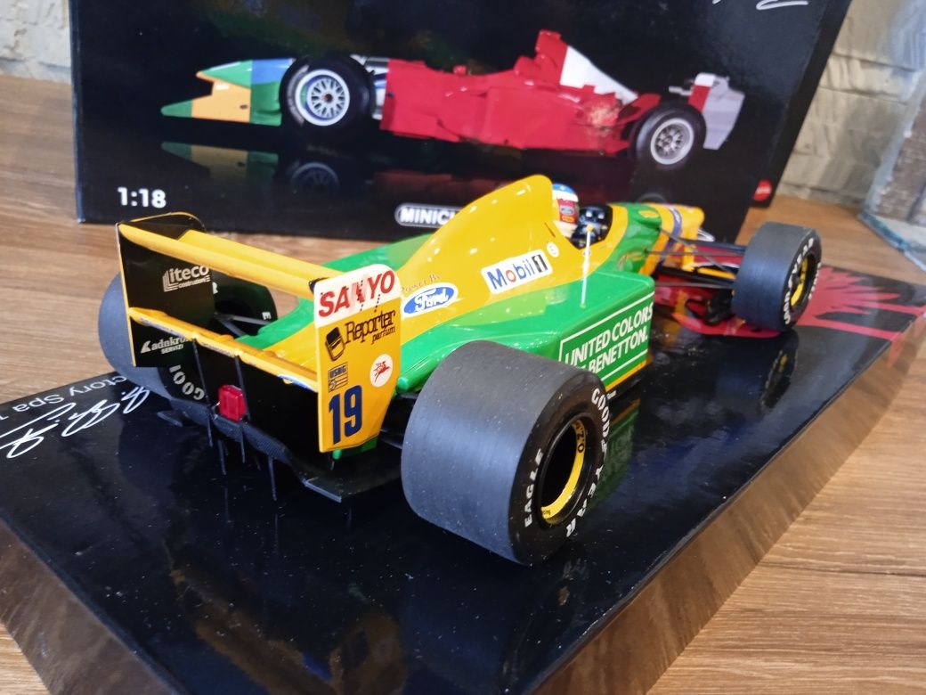 1:18 Minichamps Benetton Ford B192 M.Schumacher First GP Victory Spa