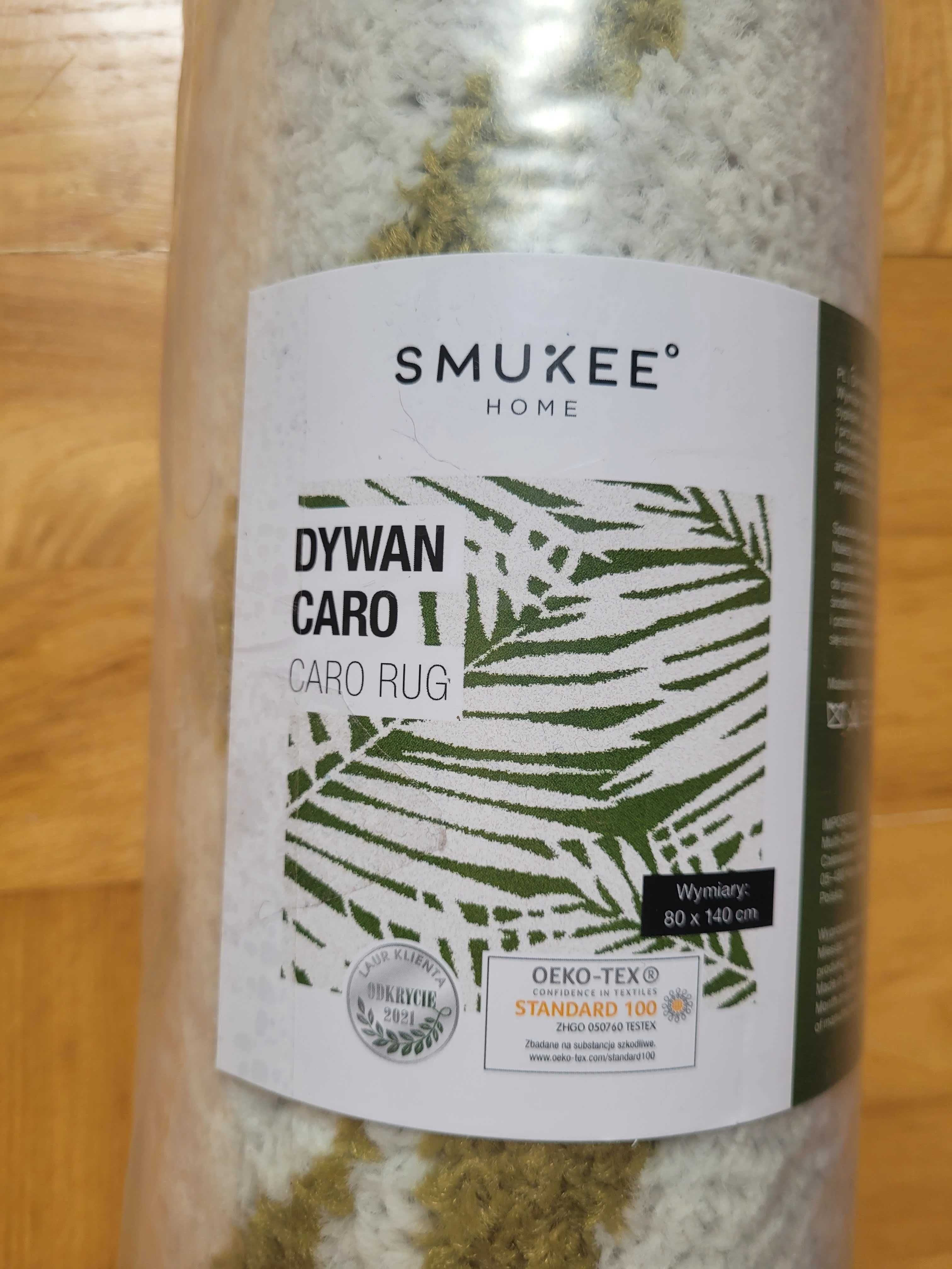 NOWY dywan Smukee Caro 80x140cm dywanik wzór zielony w liście