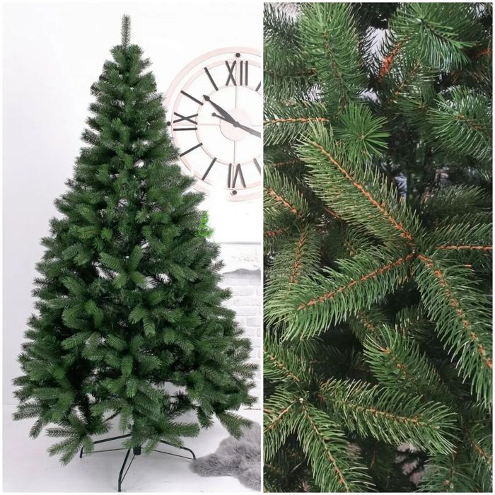 Ялинка штучна лита 1,8м зелена Преміум якість Елка искусственная литая