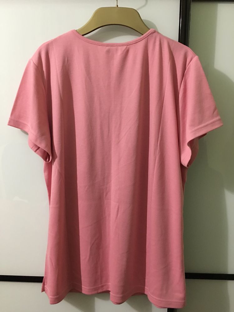 Женская розовая футболка блуза 52-54/жіноча рожева футболка