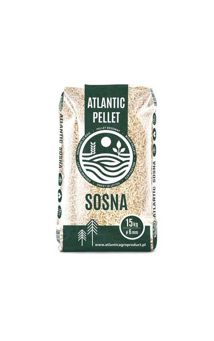 Pellet drzewny "Atlantic" Sprawdzona Super Jakość 6 mm 17,6 Mj/kg