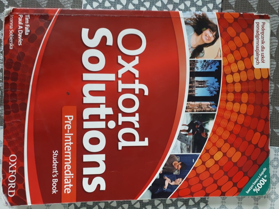 2x podręczniki do angielskiego Oxford Solutions Pre-Intermediate