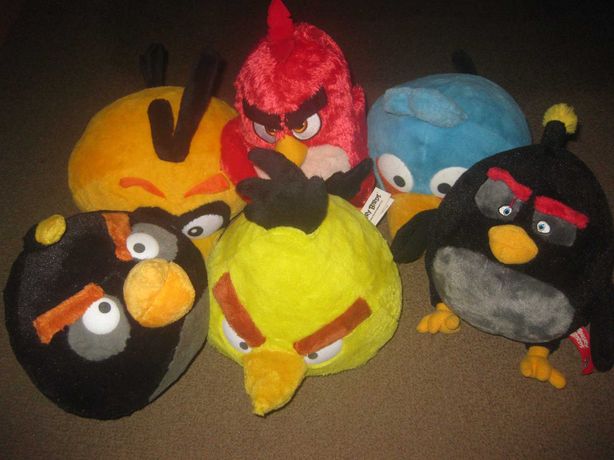 6 Peluches "Angry Birds" Novos!