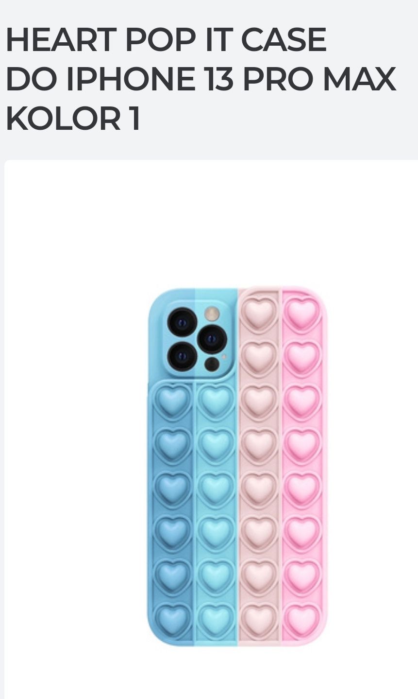 Etui Heart Pop It do Iphone 13 Pro Max pięć wzorów