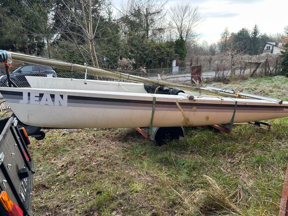 Duży 5,9m katamaran Prindle 19 USA,,+ Przyczepa + Genaker