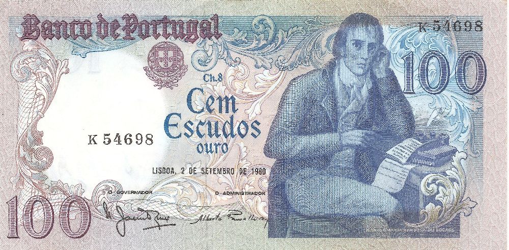 Nota de 100$00 Bocage