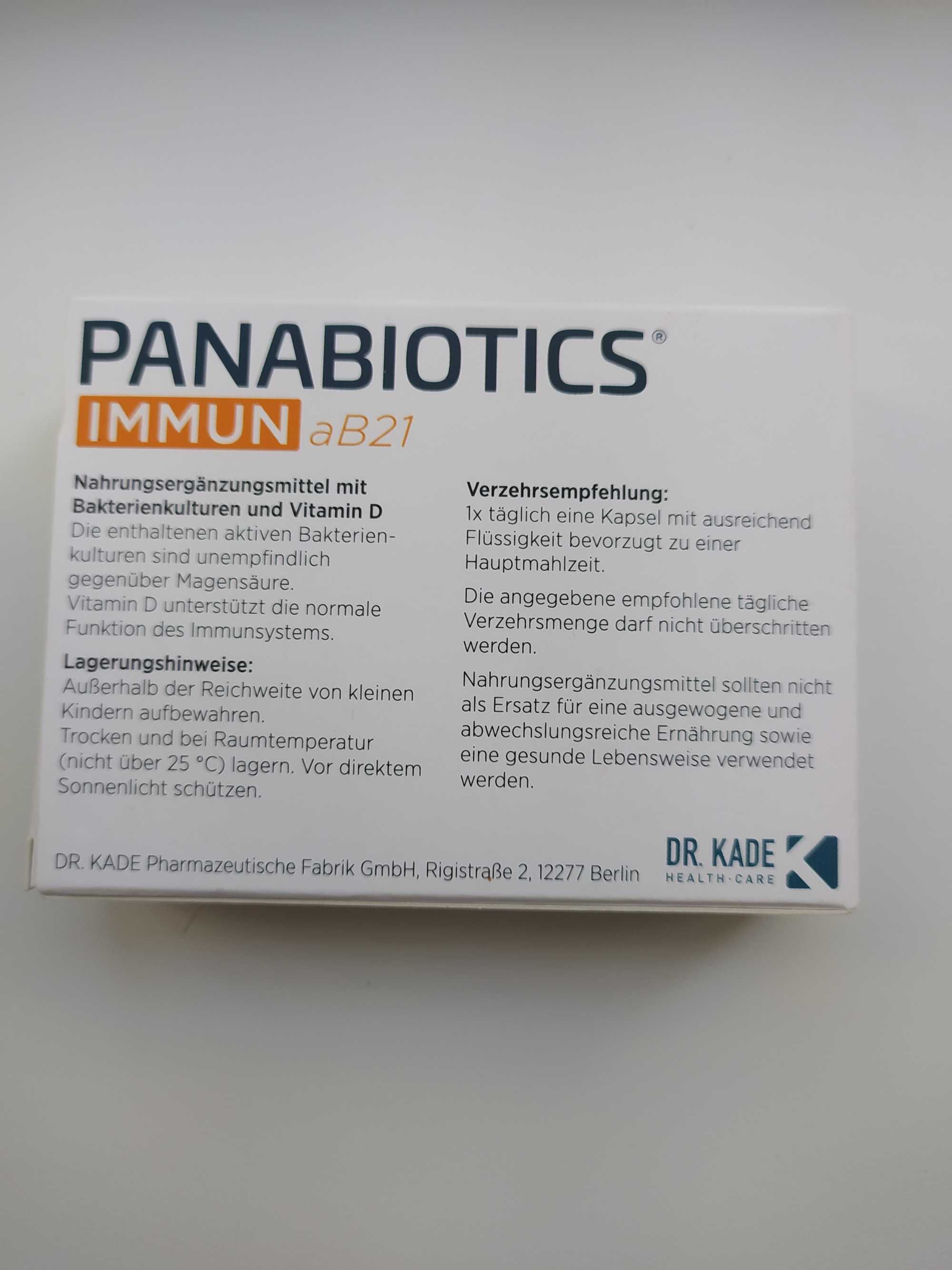 Пробиотики PANABIOTICS® immun aB21