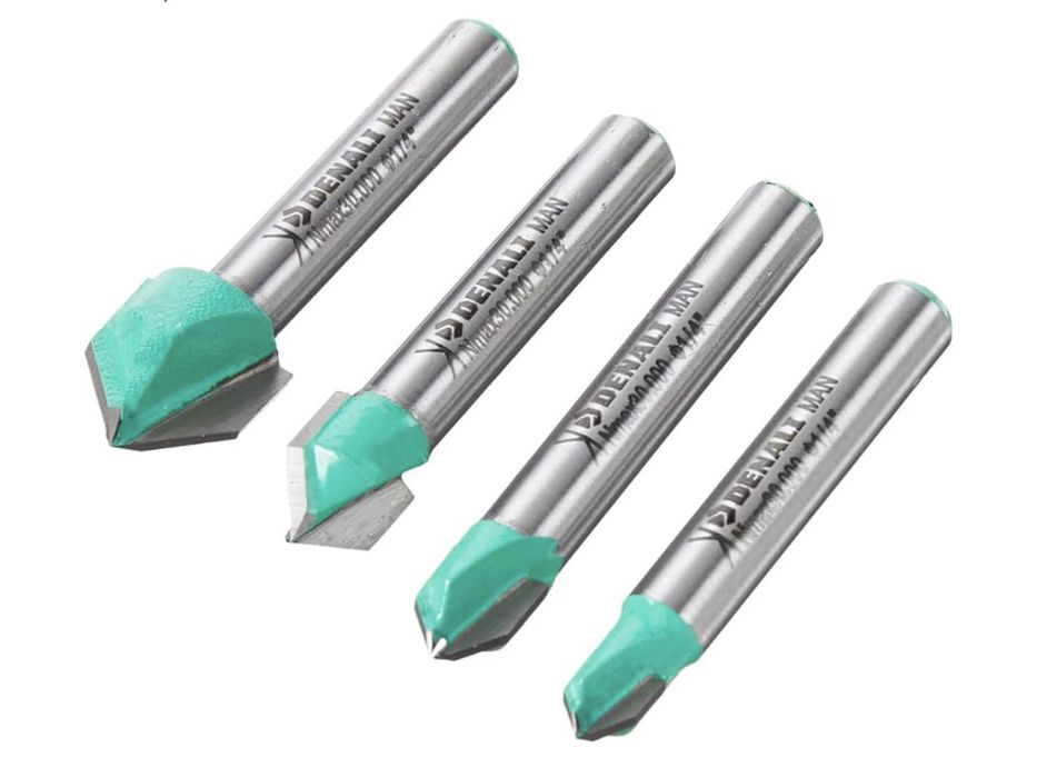 (Made in Germany)Набор из 4х качественых фрез для дерева,пластика и пр