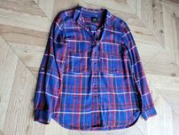 Koszula granatowa w kratę flanelowa Reserved r 36/S