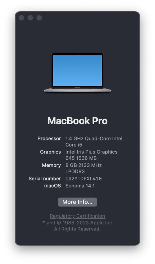 MacBook Pro 2019 13” A2159