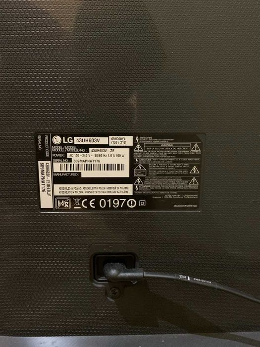 Телевізор lg 43uh603v на запчастини