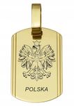 Wisiorek Złoty Nieśmiertelnik Blaszka 585 + Grawer