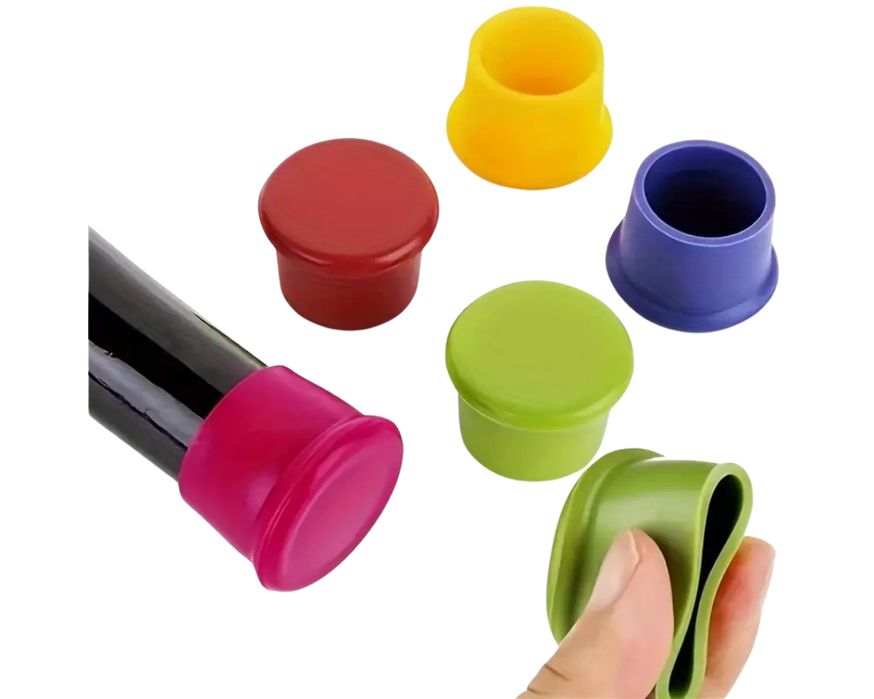 korek silikonowy na butelkę wino kapsel gumowy zestaw 3 szt