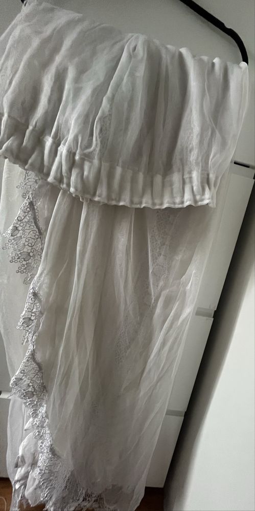 GLAMOUR gotowe duże piękne firanki z gipiurą 4mx160 cm