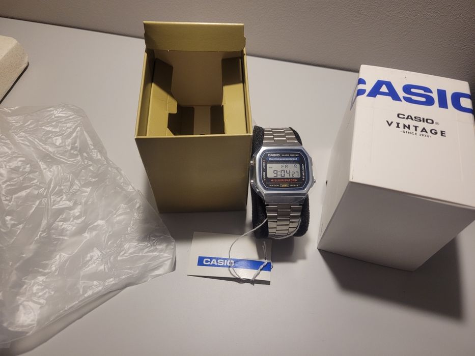 Nowy zegarek z gwarancja Casio Vintage a168wa-1yes unisex