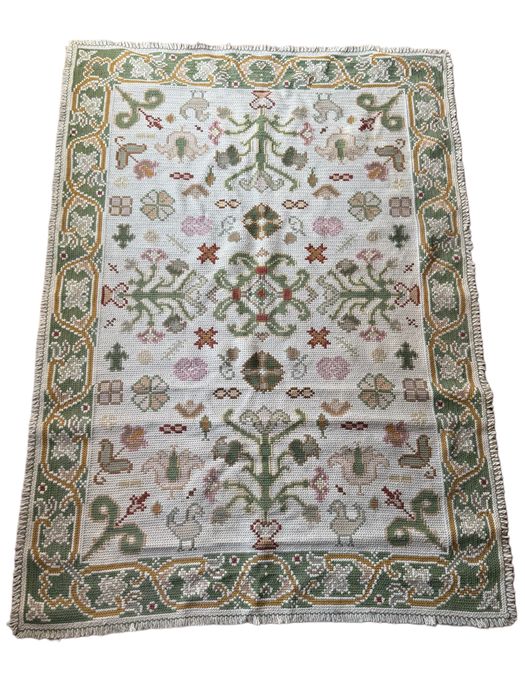 Tapete de Arraiolos Original Vintage Ótimo feito à mão 192x142 cm