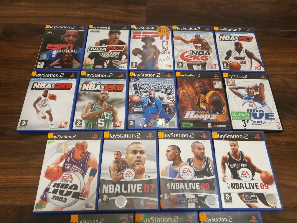 14 gier kolekcja zestaw Ps2  NBA + Nba live + ballers + Hoopz