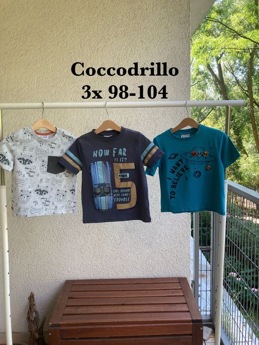 3 t-shirty Coccodrillo 98-104 & 2 koszulki gratis