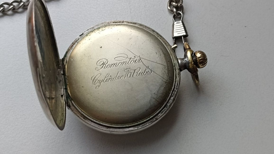 Годинник срібний серебряные часы Galonne A. Bennewitz