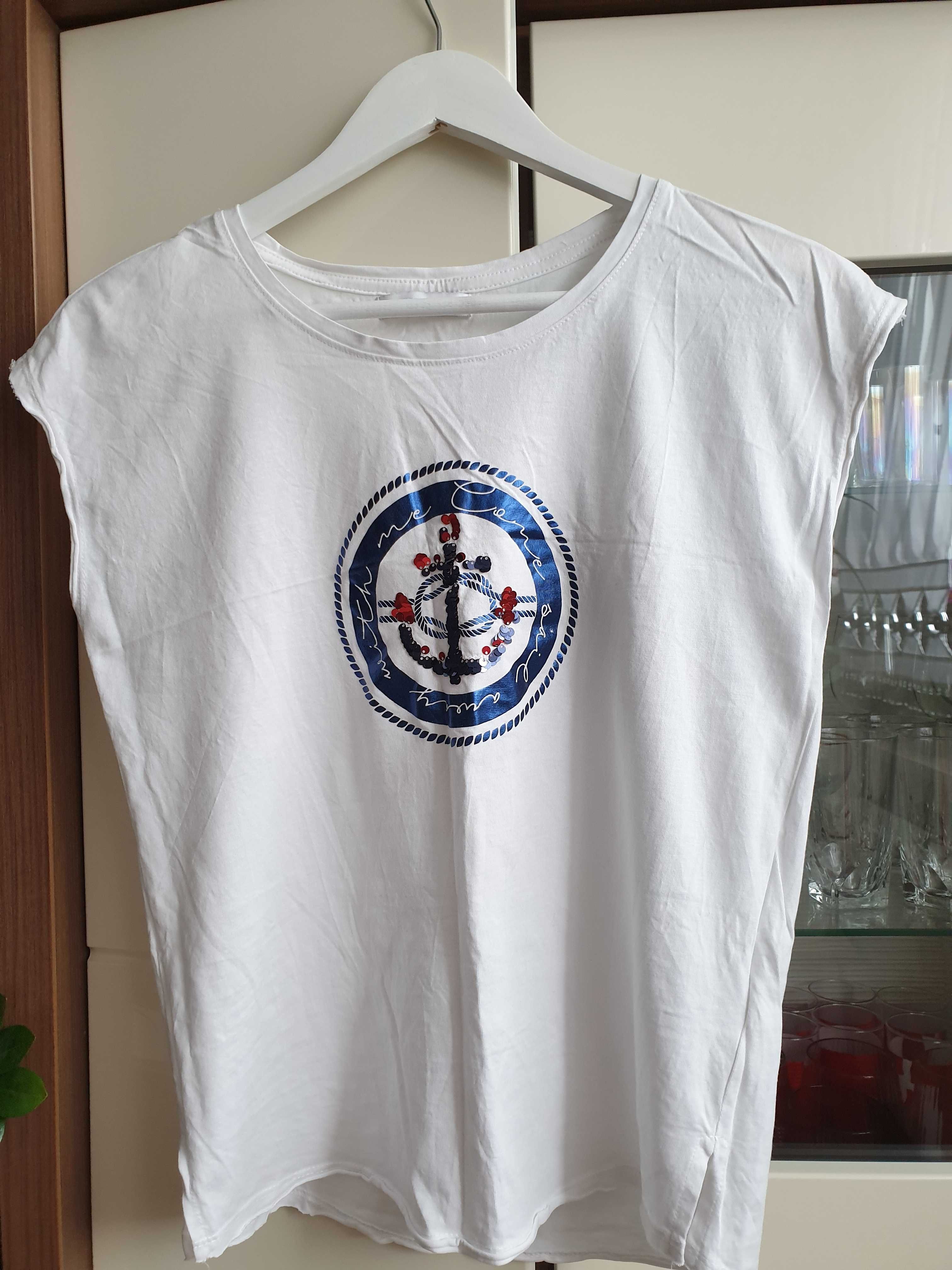 Biały tshirt  kotwica Reserved