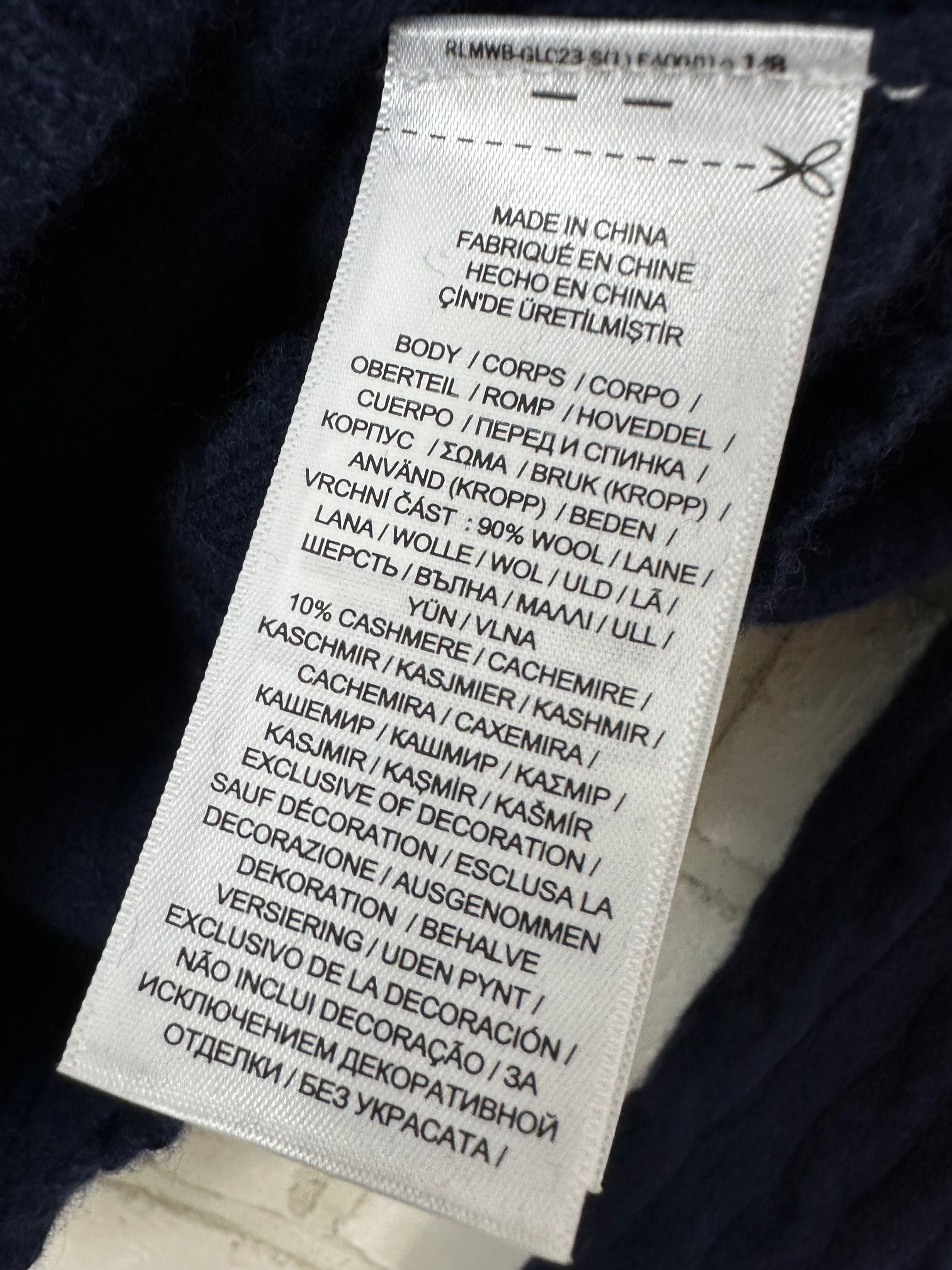 Sweter damski polo Ralph Lauren; warkocz - wełna i kaszmir