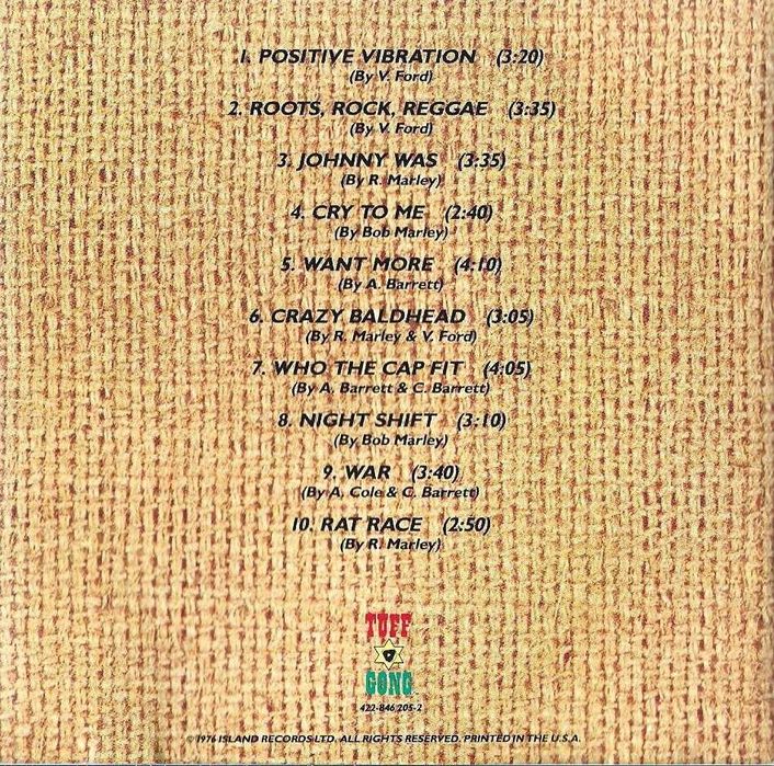 Bob Marley & The Wailers - - - - - Rastaman Vibration - - - - - CD