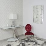 Srebrne lustro glamour prostokątne 70x105 cm M-0509