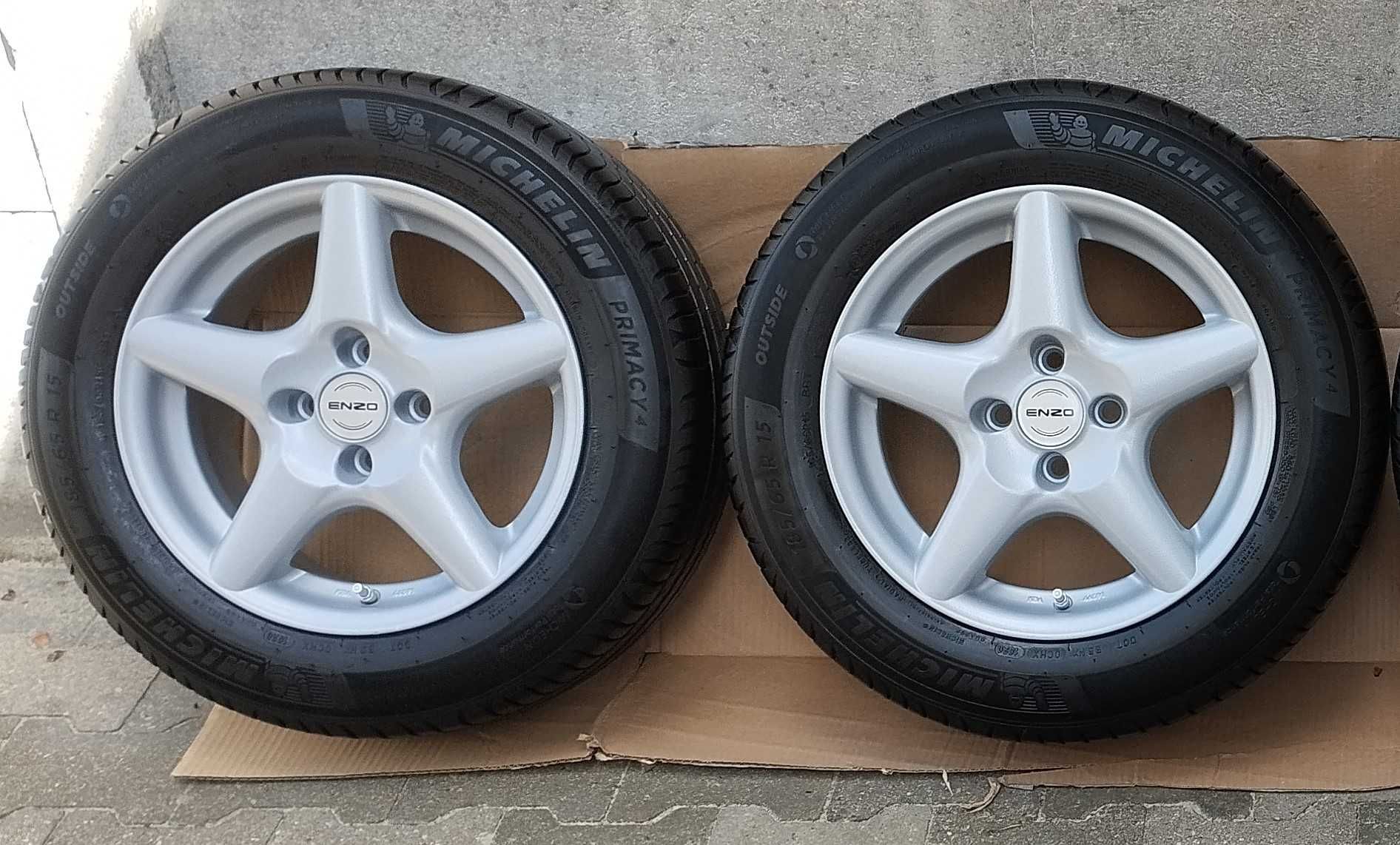 ENZO R felgi aluminiowe 15 cali 4 x 100 jak nowe + super opony letnie