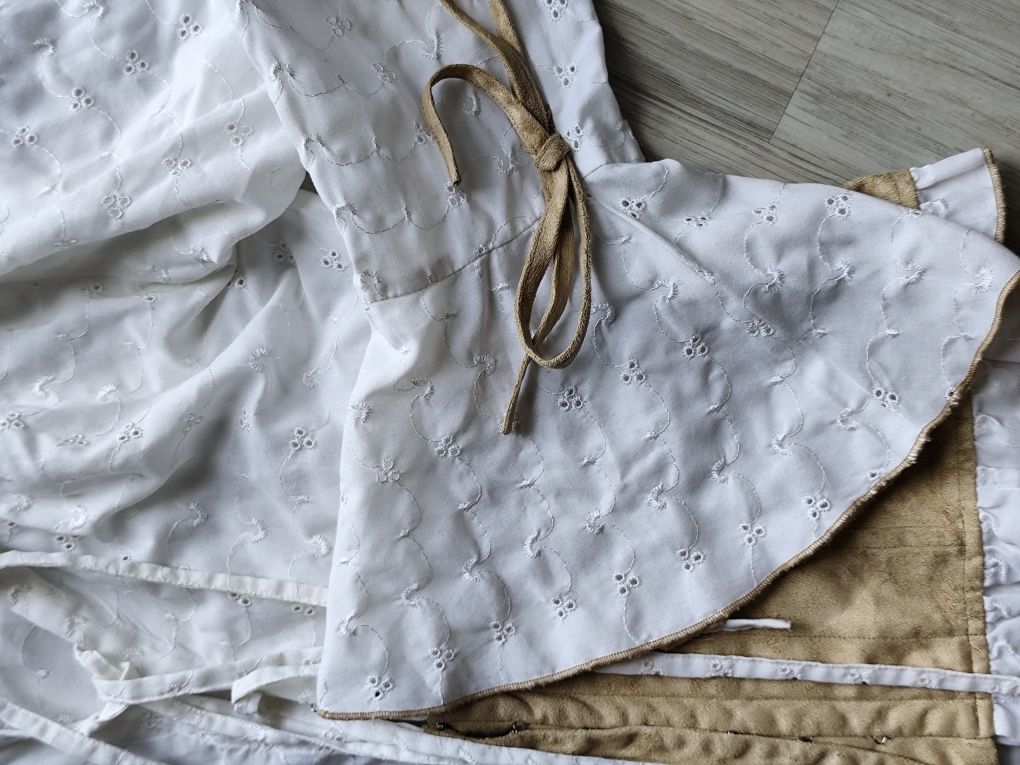 Vintage haftowana biała bluzka - boho/retro