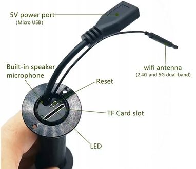 Bezprzewodowa Kamera Wizjer Judasz Wifi Tuya Smart Do Drzwi 28Mm 170°C