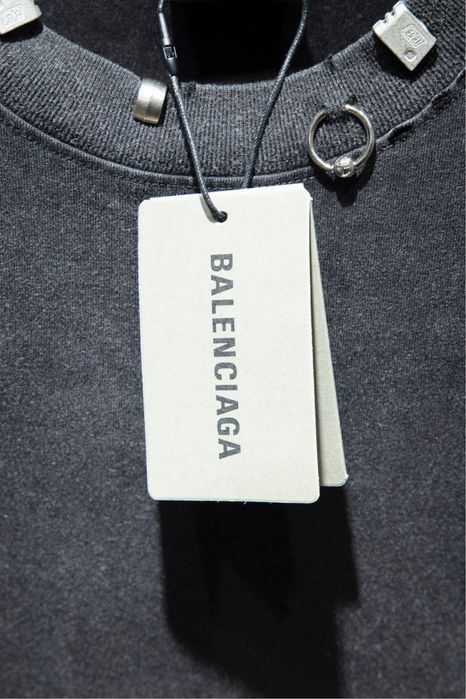 BALENCIAGA винтажная футболка оверсайз серая унисекс мужская
