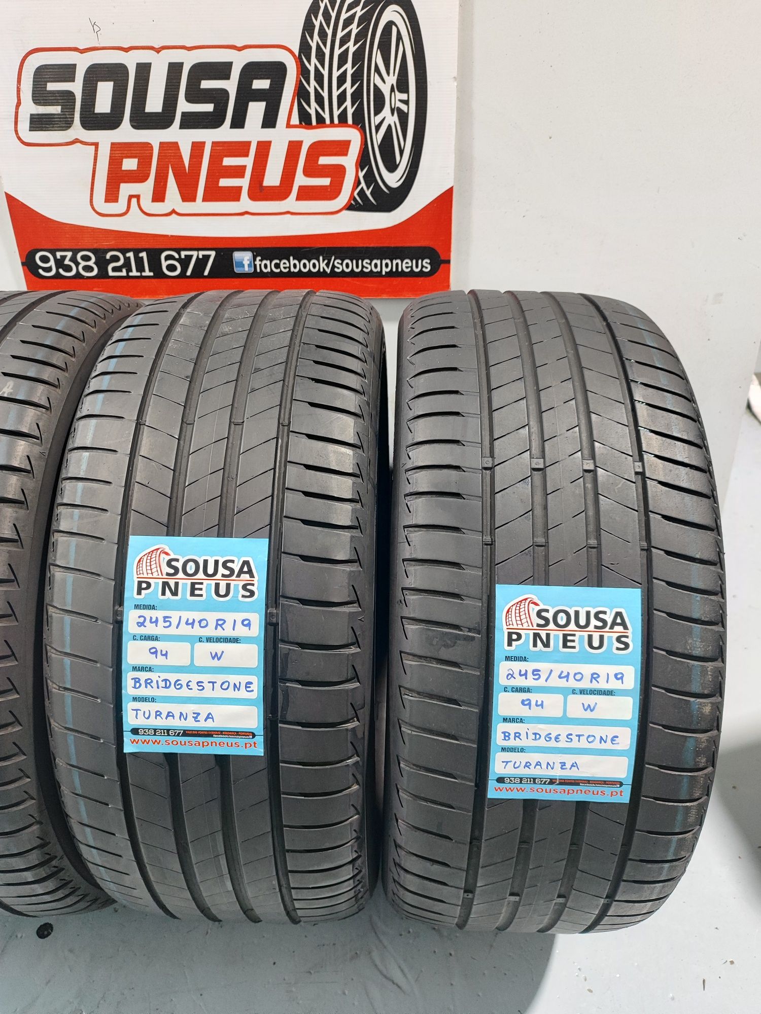 4  pneus Semi novos 245-40R19 Bridgestone - Oferta dos Portes