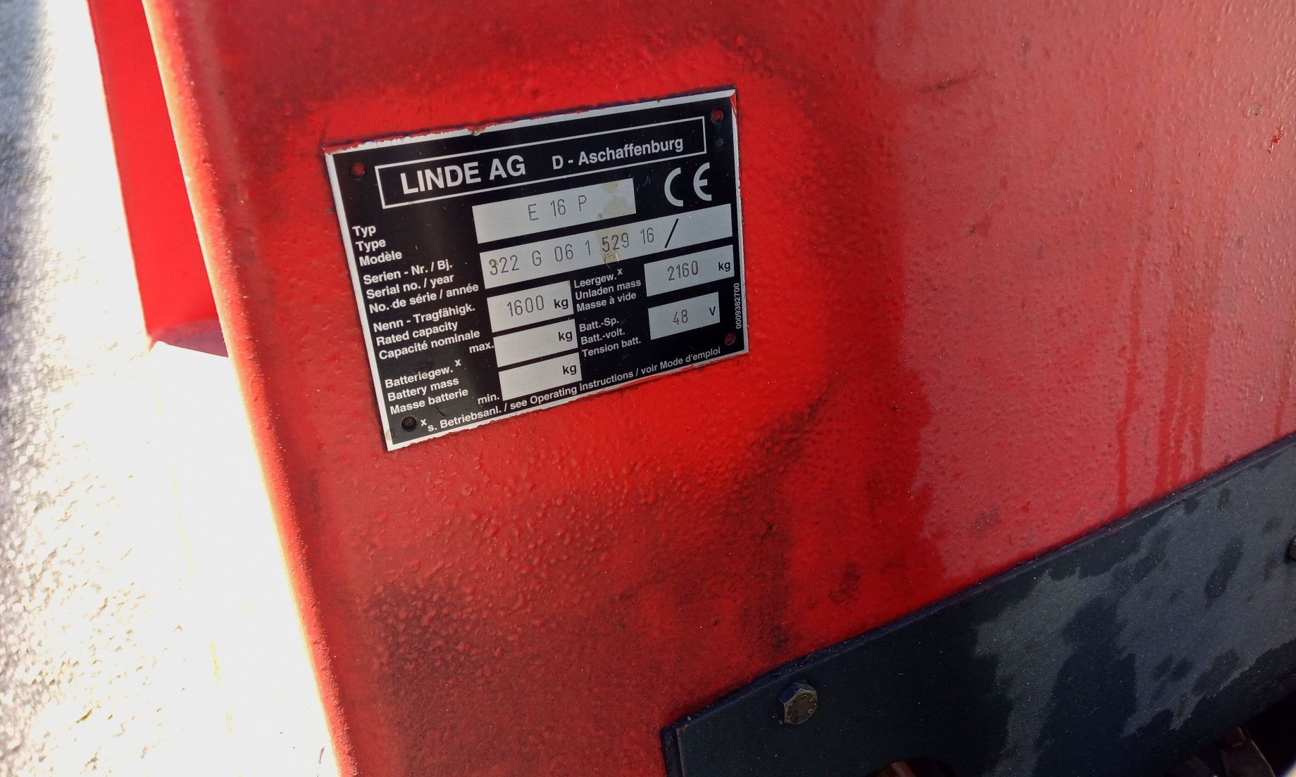 Empilhador linde 1600 triplex