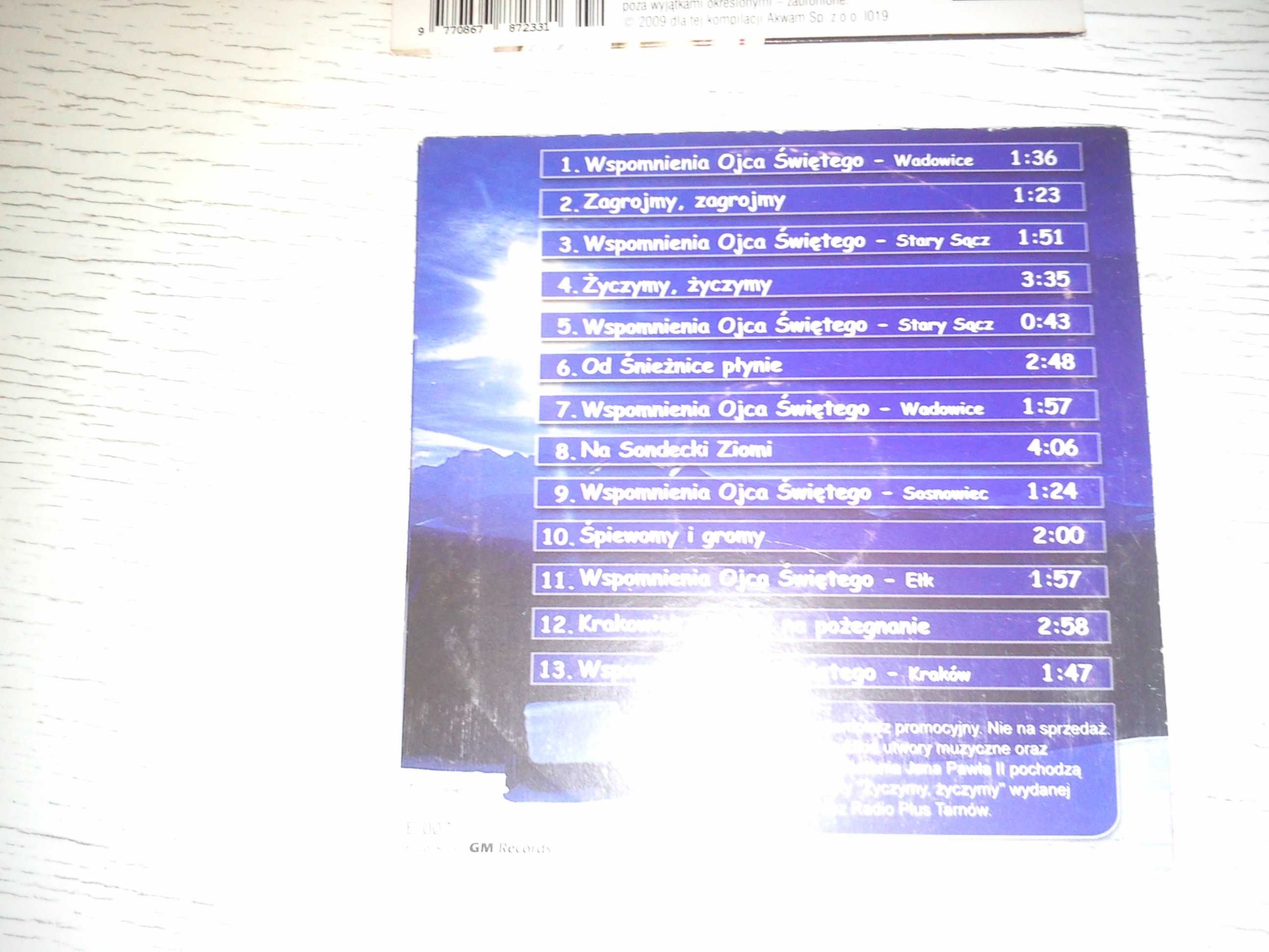 Zestaw Jan Paweł II, 3 CD, Kalendarz, Modlitewnik