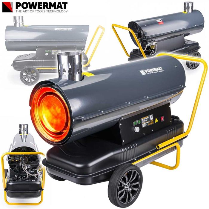 POWERMAT Nagrzewnica Olejowa 65kw Komin Dmuchawa Termostat Lcd PM1143
