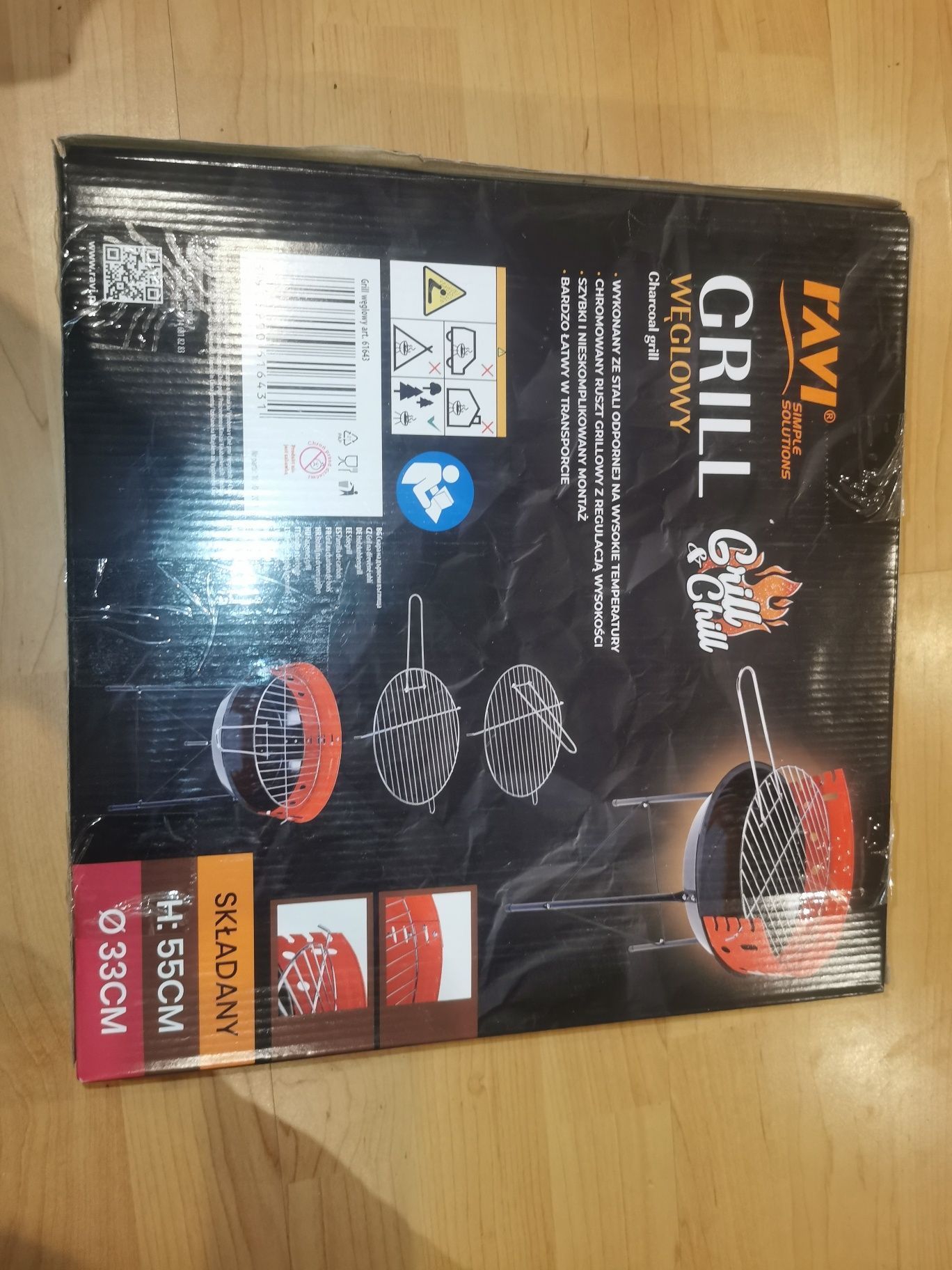 Grill węglowy 33cm