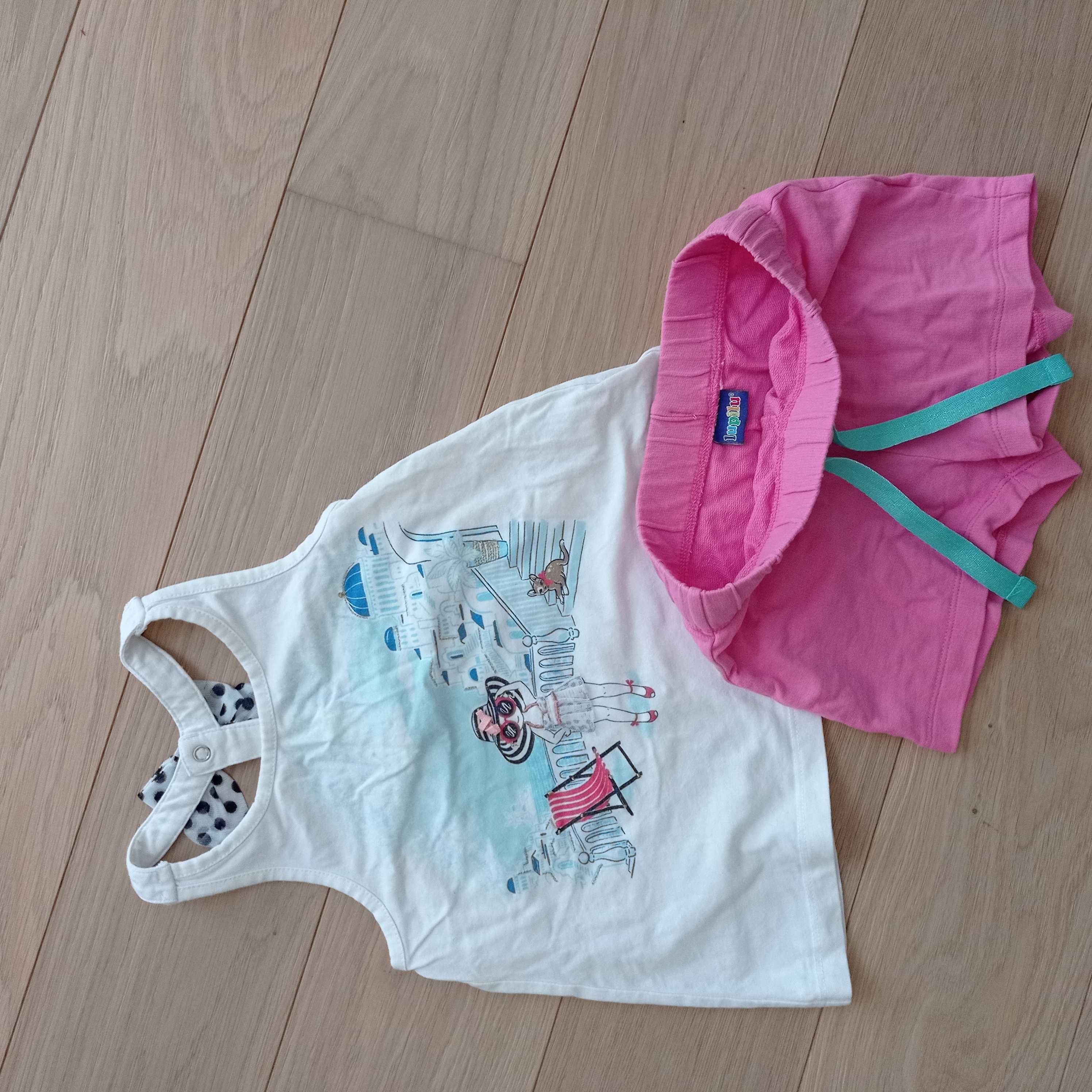 Koszulka i spodenki letnie dla dziewczynki, r. 92-98