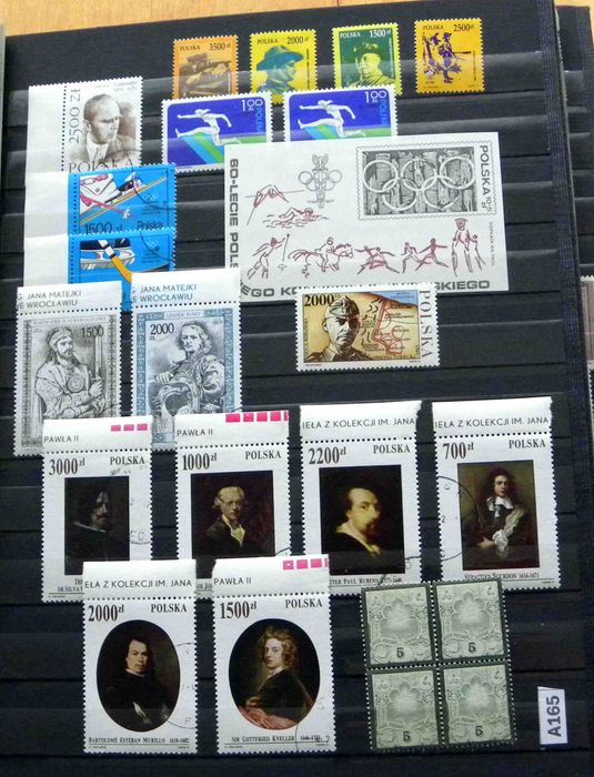 Klaser ze znaczkami, znaczki pocztowe A165