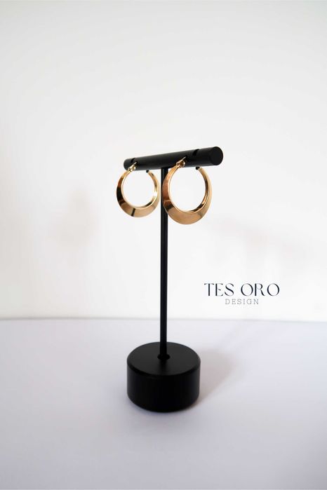 Złote Kolczyki Koła 2.3 cm | Próba Złota 585