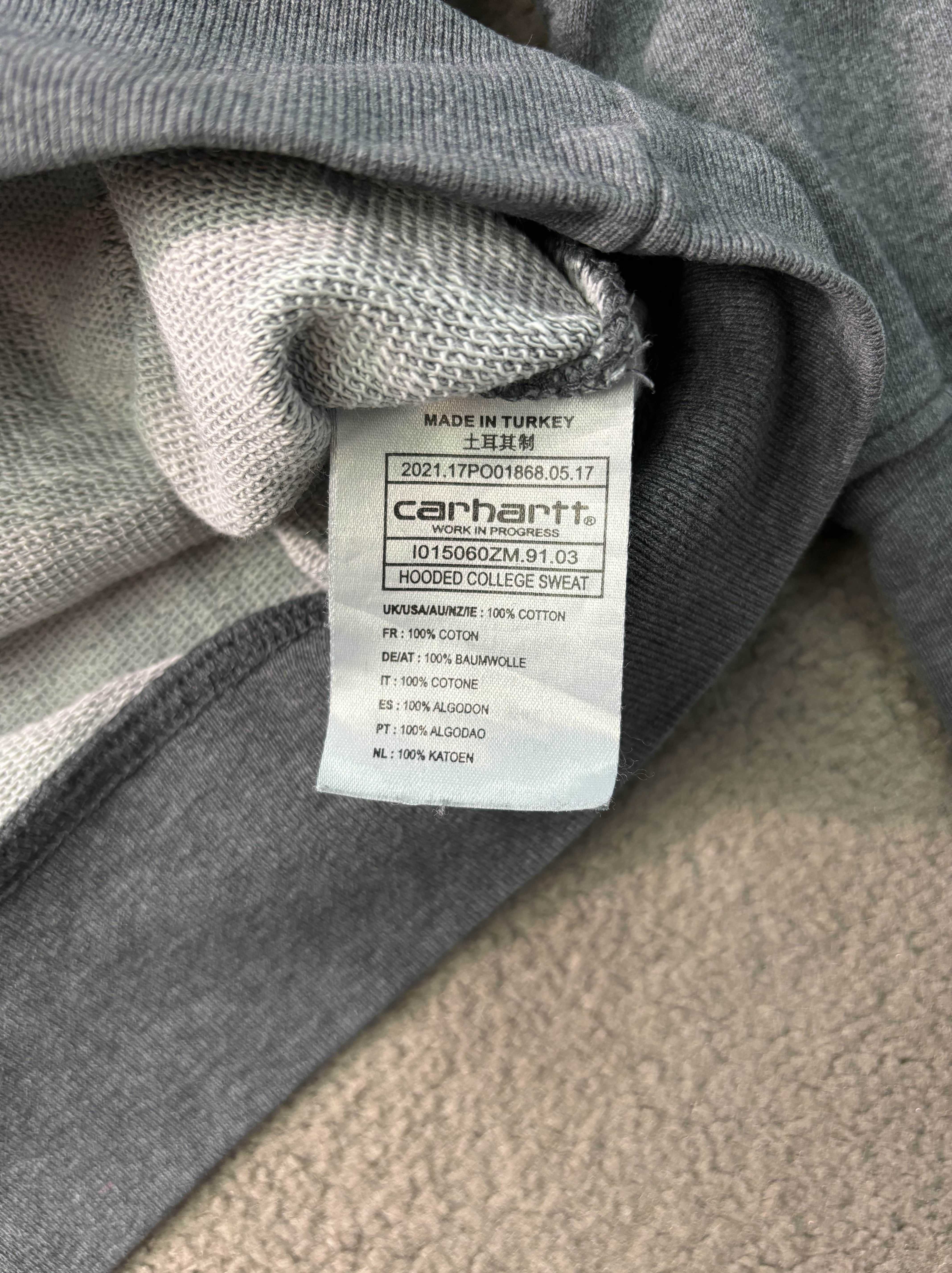 Bluza Carhartt Szara Print Hoodie Basic S Grey Kangurka