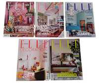 Conjunto 5 revistas Elle Decoration Portugal (nº 1 a 5)